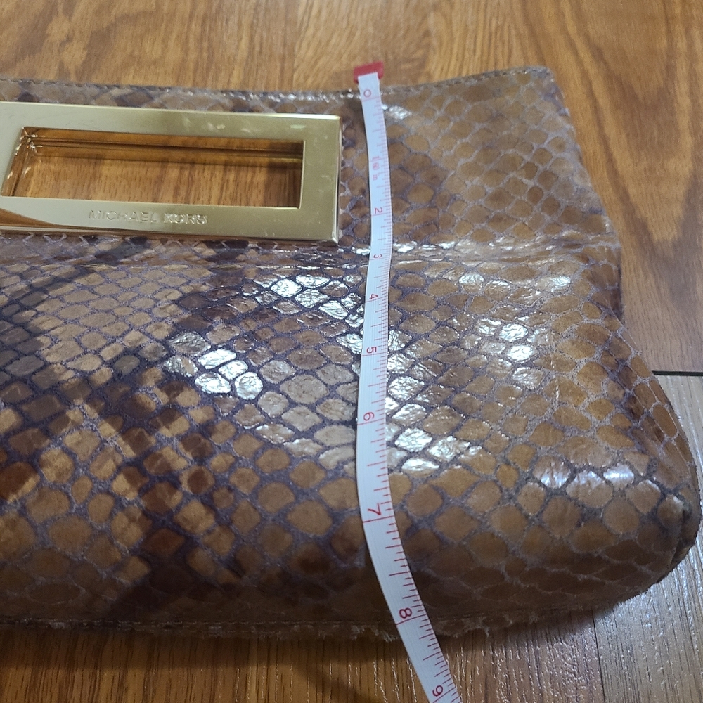 Michael Kors Berkley Python Style Leather Clutch - image 5